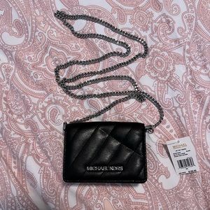 Micheal Kors Jet Set Travel Wallet on a Chain.